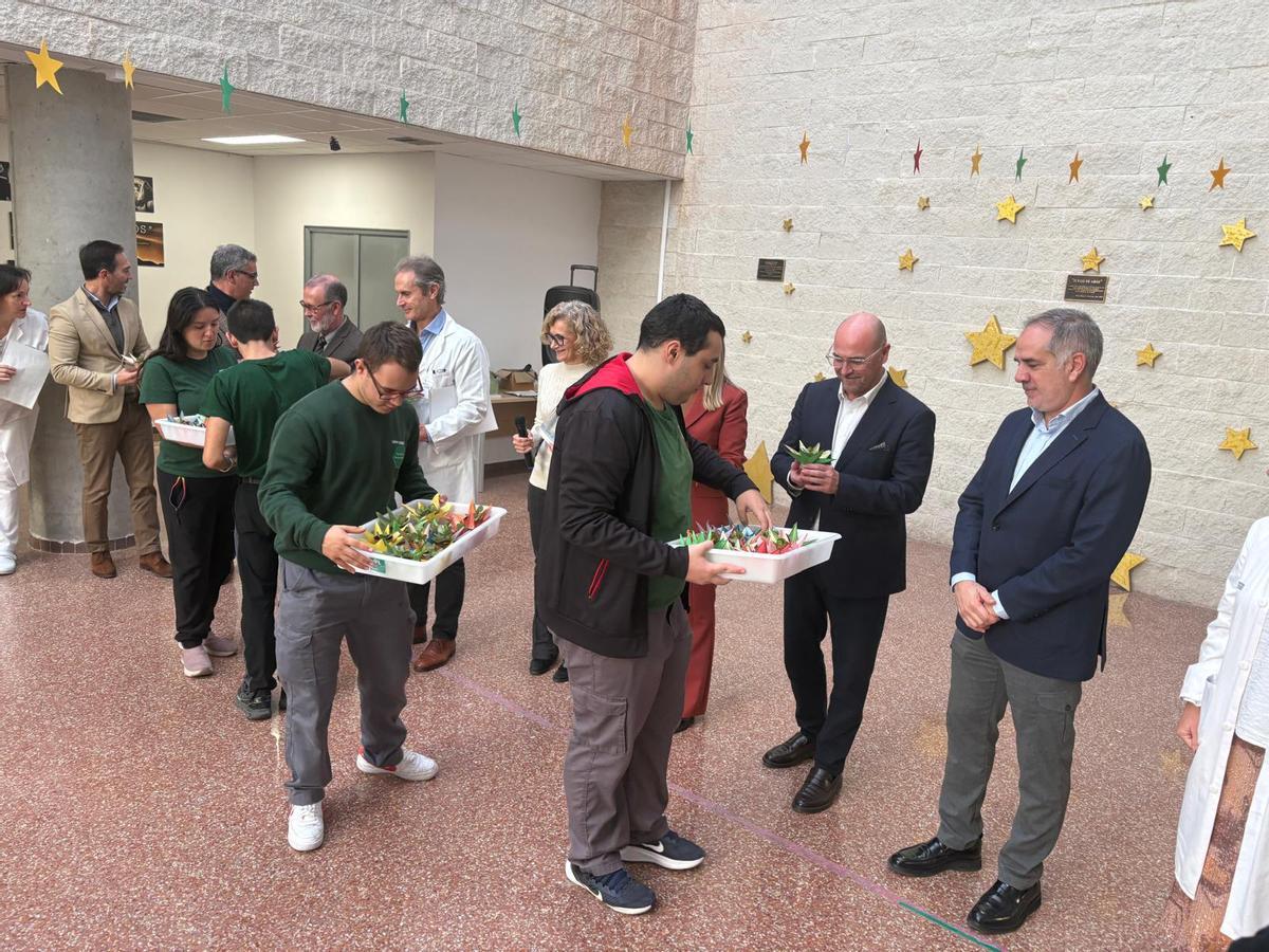 Estrellas elaboradas por usuarios de los centros sociales del departamento