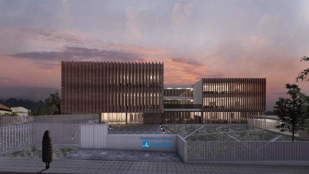 Imagen recreada de la futura residencia de mayores de Sanitas en Málaga, que abrirá en 2027.
