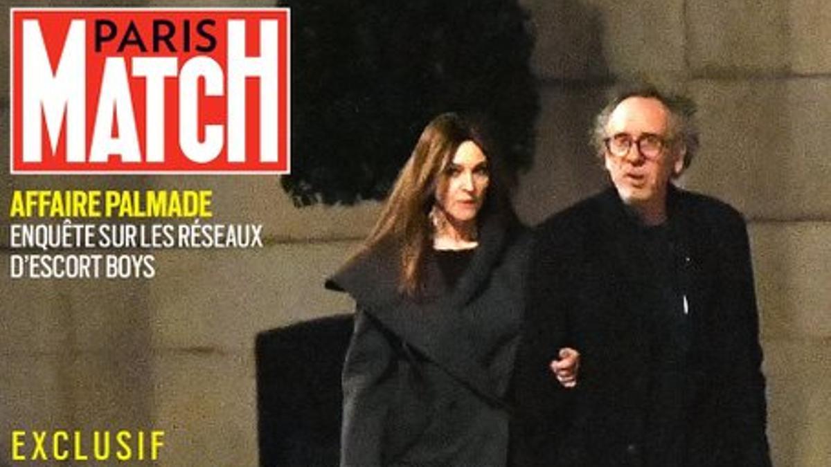 belluci y burton en paris match