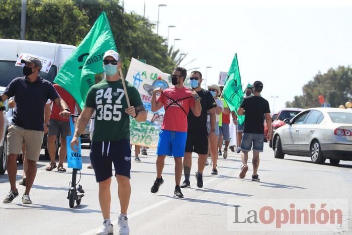 Protesta de policías en La Manga