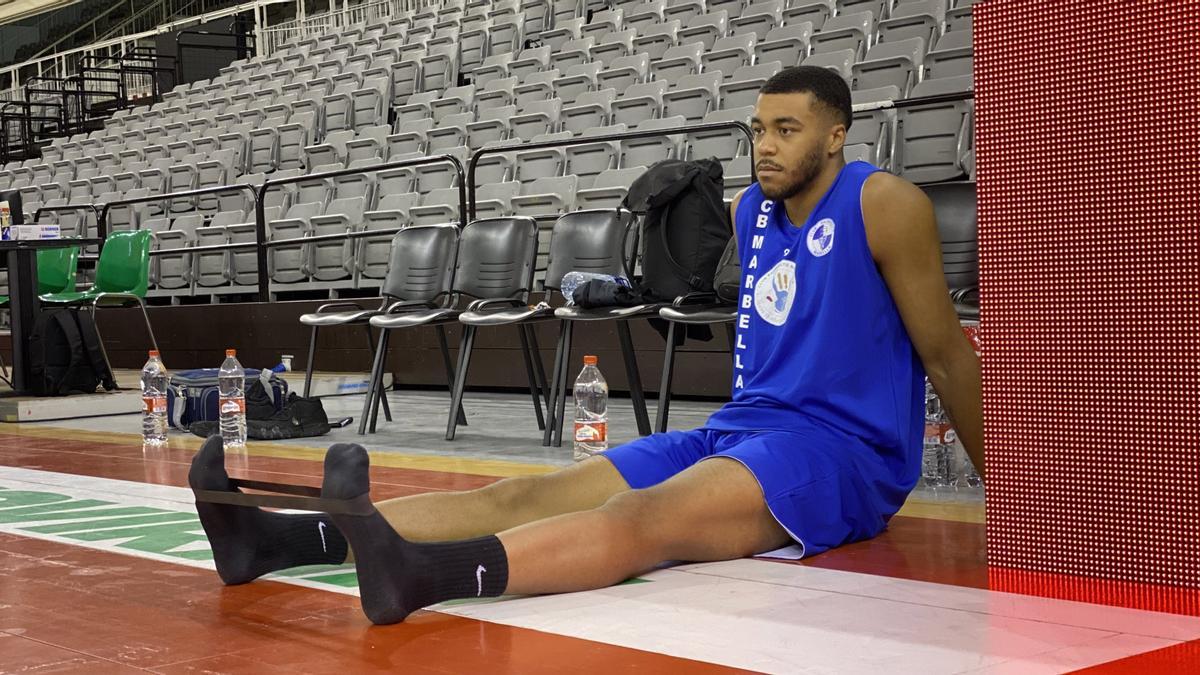 Ismael Tamba, con el CB Marbella.