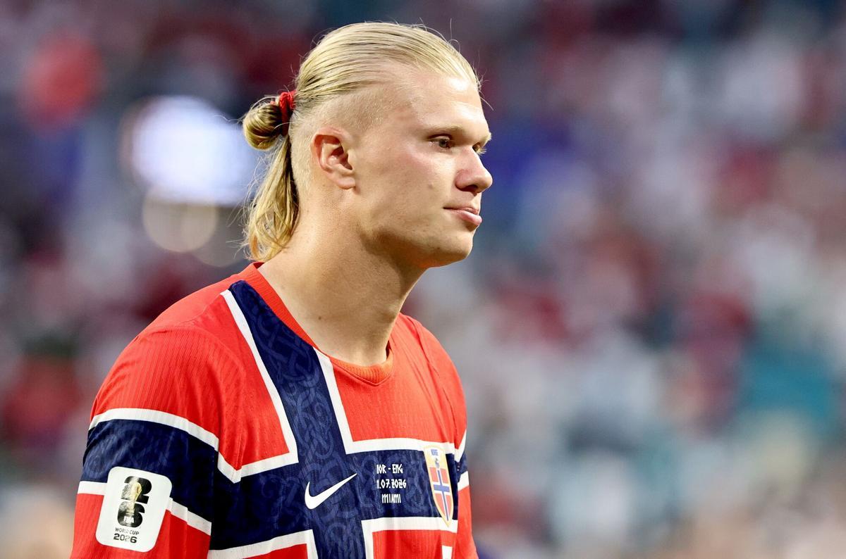 Erling Haaland se despidió del Mundial ante Inglaterra