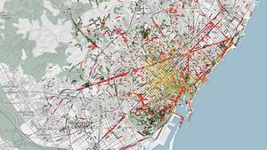 Mapa odorífer de Barcelona.