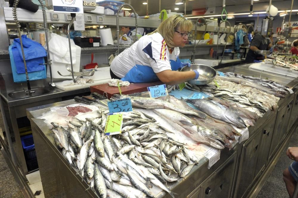 Pocas sardinas en A Coruña en vísperas de San Juan