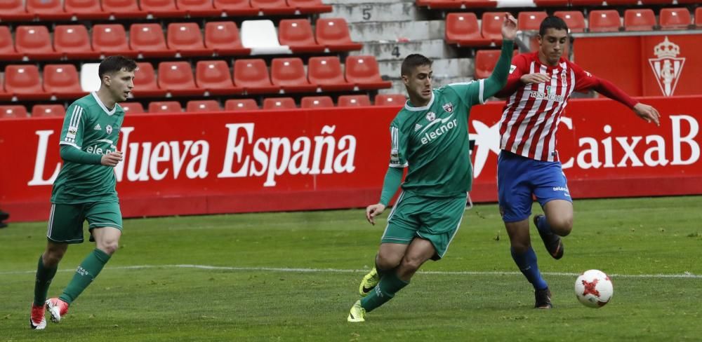 Sporting B-Arenas de Getxo, en El Molinón.