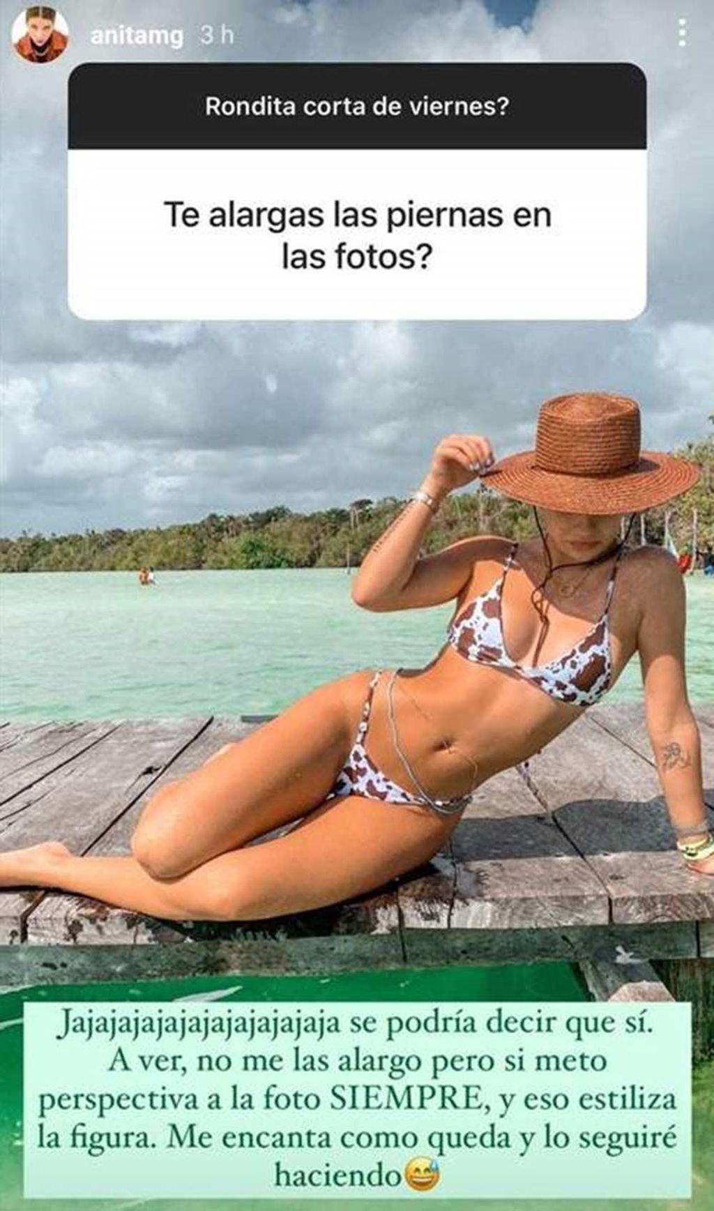 Anita Matamoros piernas alargadas