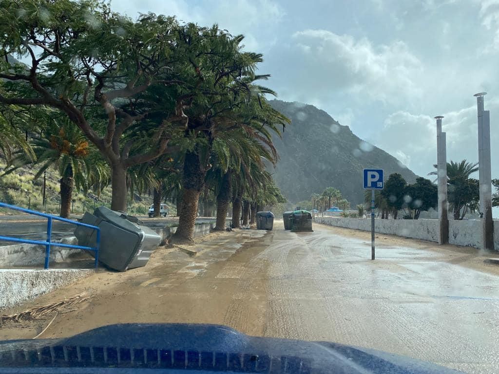 Incidencias por el temporal de viento en Tenerif