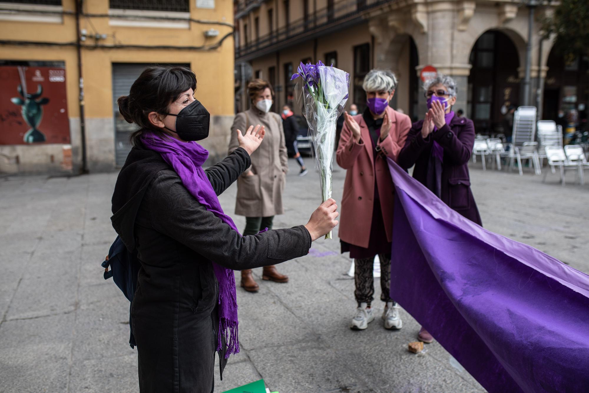 GALERÍA | Concentración de la Asamblea de Mujeres por el 8M en Zamora