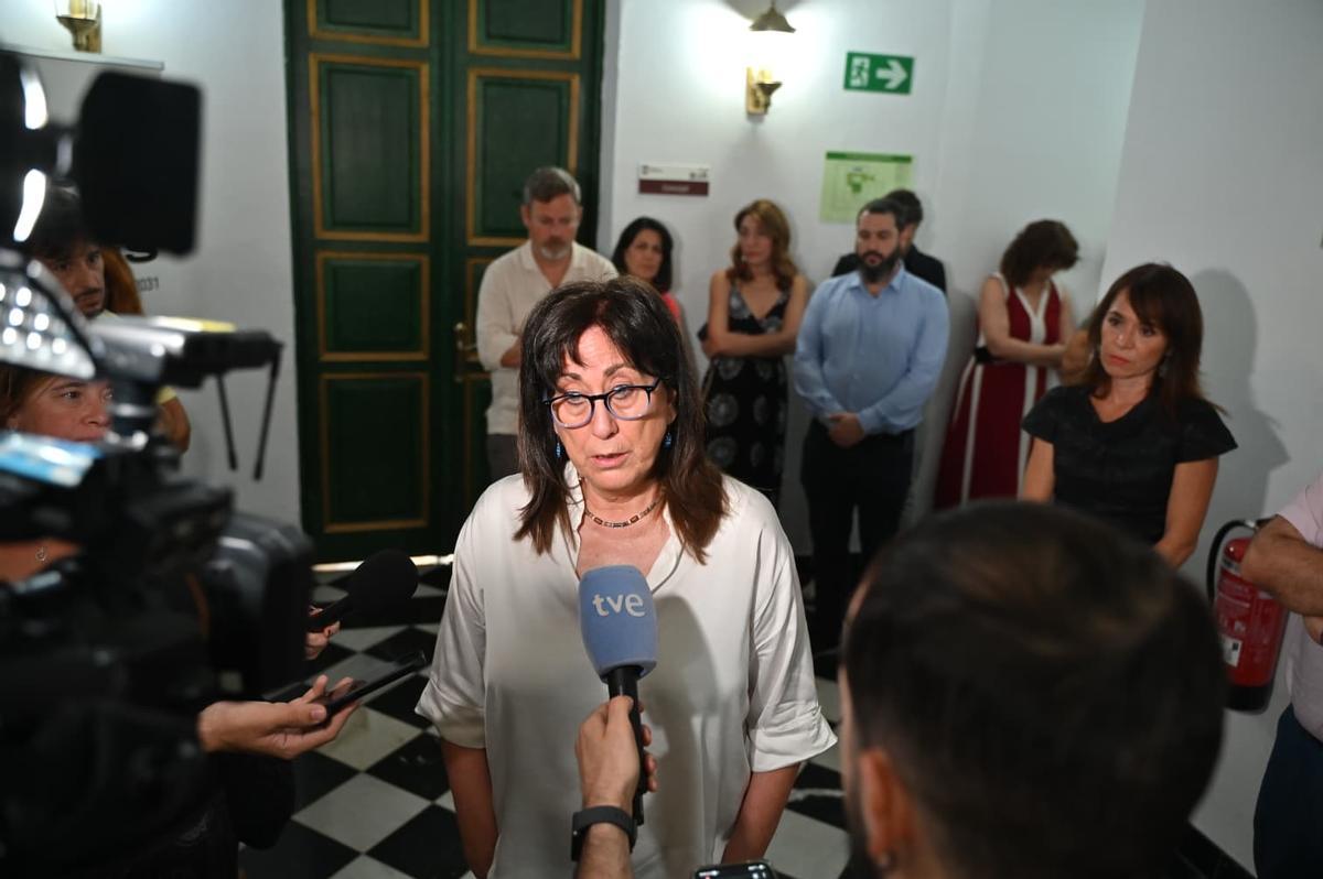 Consuelo López, portavoz de UP.