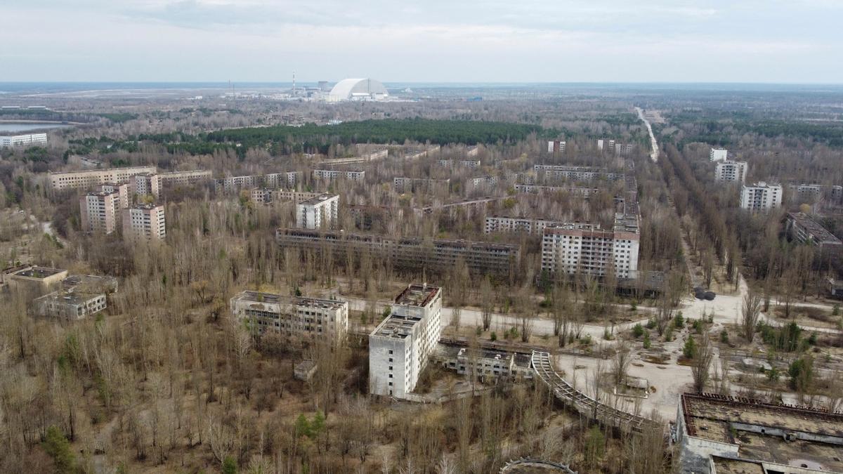 Imagen de la abandonada ciudad de Chernóbil, que quedó vacía tras el accidente nuclear.