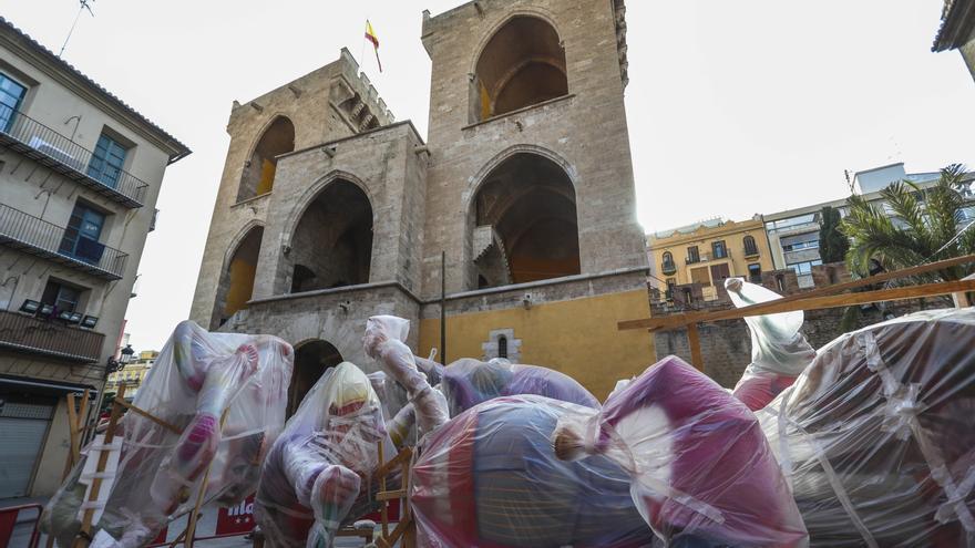 Fallas 2021. Plantá del 22 de agosto. Quart-Palomar, Pilar, Sueca, Primado Reig-Vinaroz, JJ Domine, Calixto III...