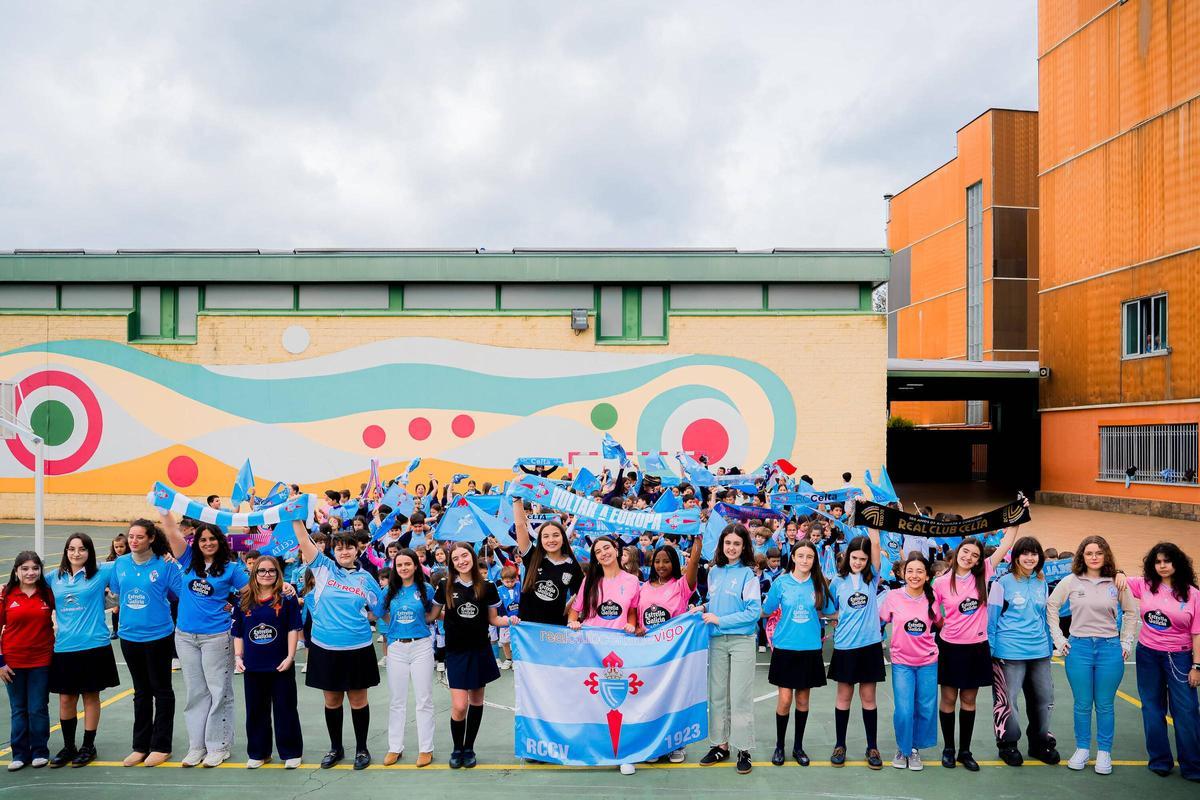 Los colegios de Vigo se vuelcan con el Celta y su remontada