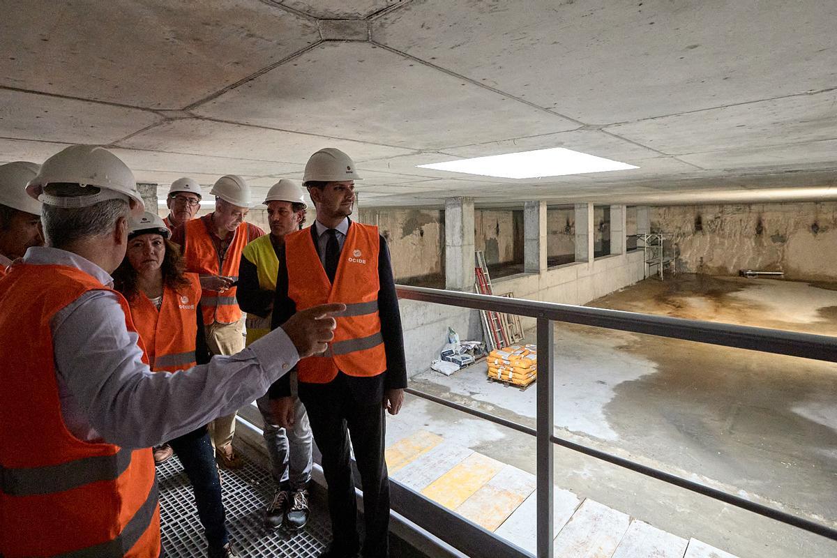 El interior del depósito de tormentas del Clot de la Mota, el día que entró en funcionamiento.