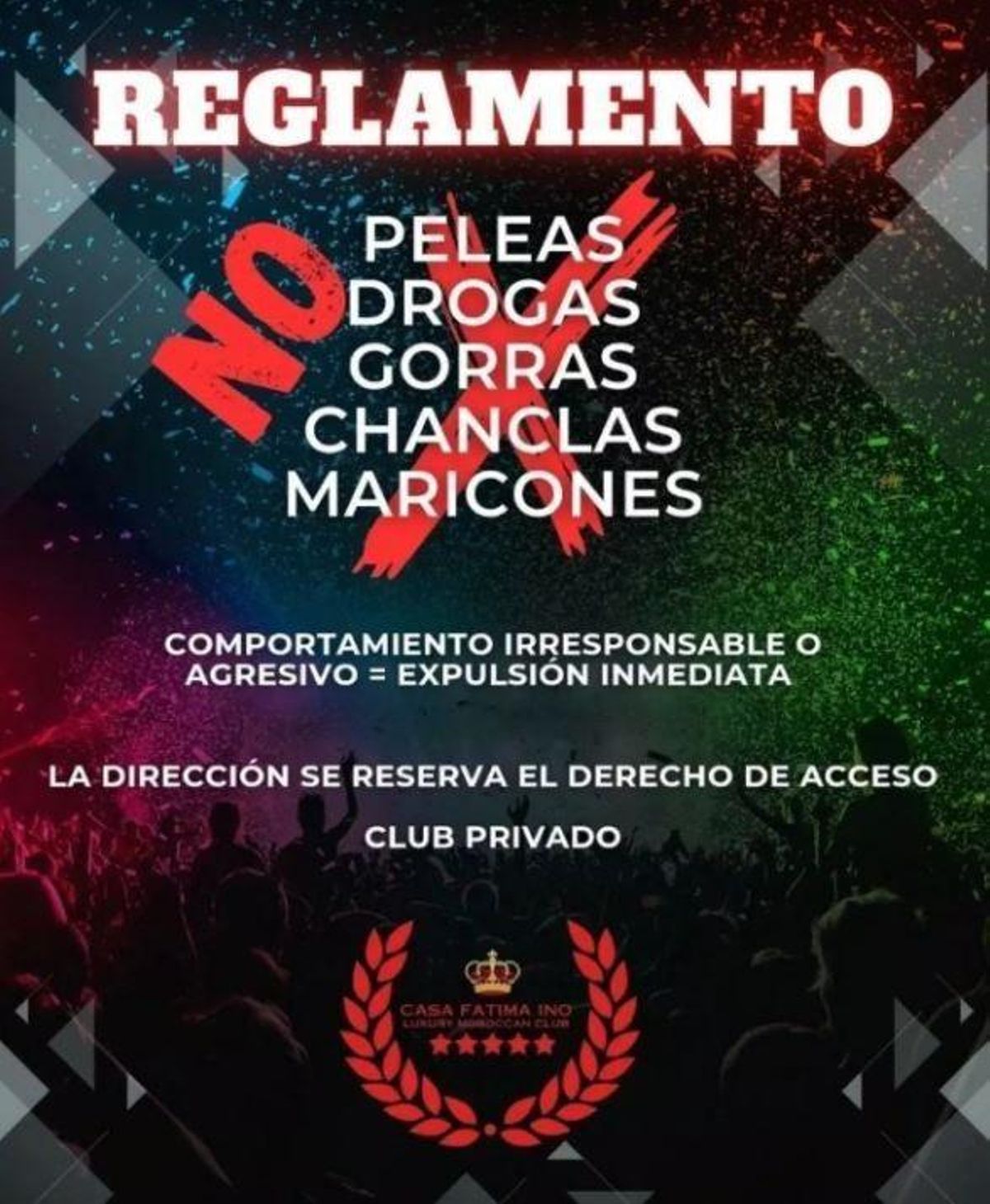 Anuncio de la fiesta.
