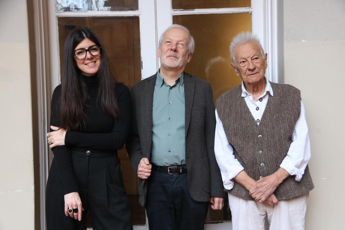 Raquel Garcia-Tomàs, Ignasi Terraza i Artur Blasco, aquest dimarts a Barcelona.