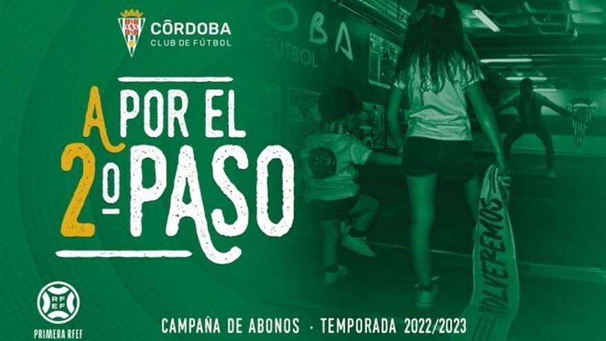 Cartel de la campaña de abonados del Córdoba CF para la temporada 2022-2023