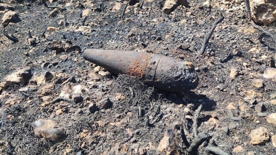 Encuentran tres proyectiles de la Guerra Civil sin detonar en Bejís