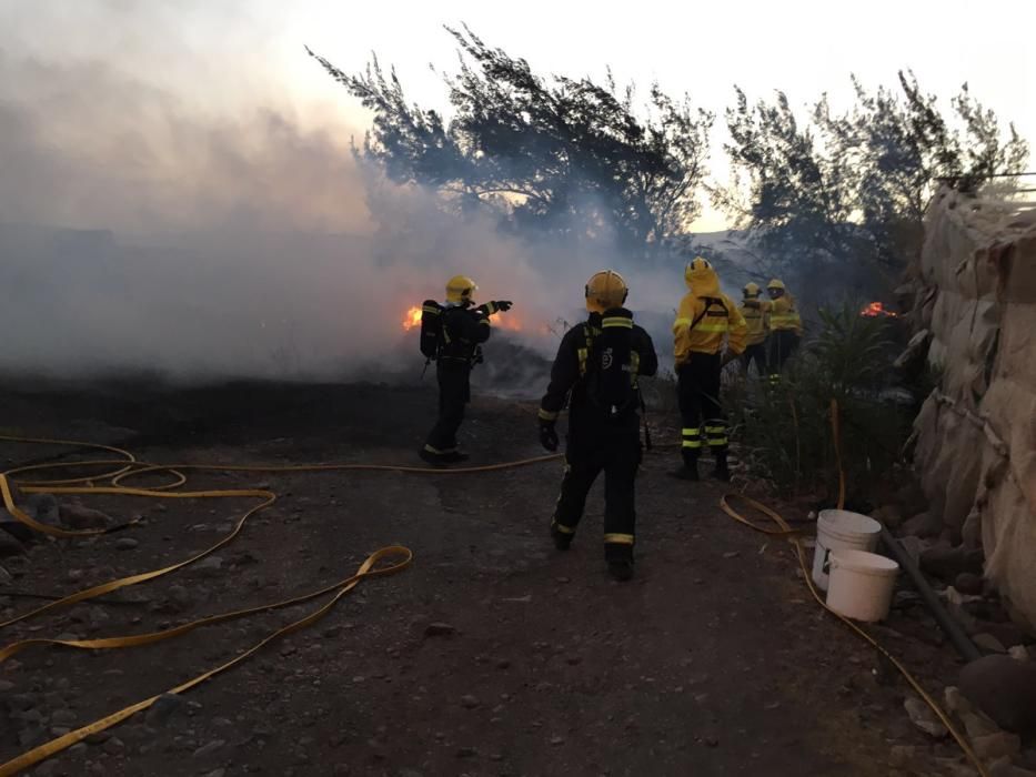 Incendio de rastrojos en Ingenio