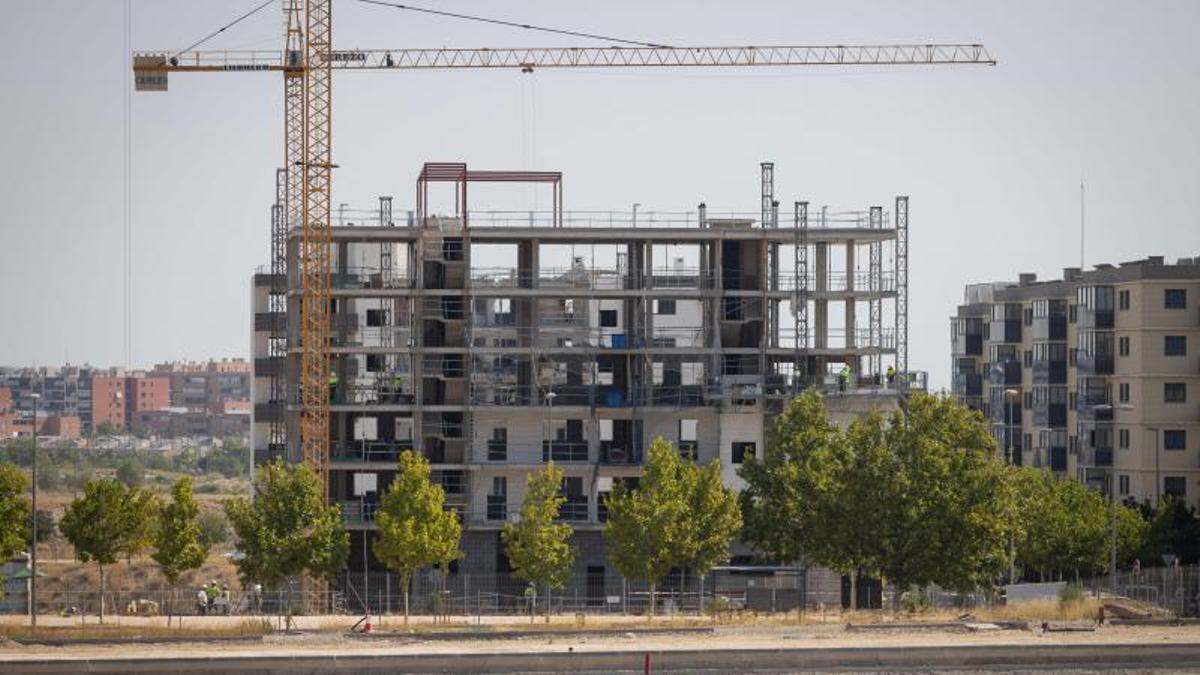 Una promoción de viviendas en construcción en Arcosur, esta semana.