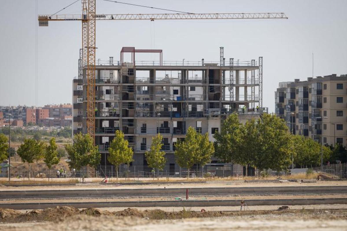 Una promoción de viviendas en construcción en Arcosur, esta semana.