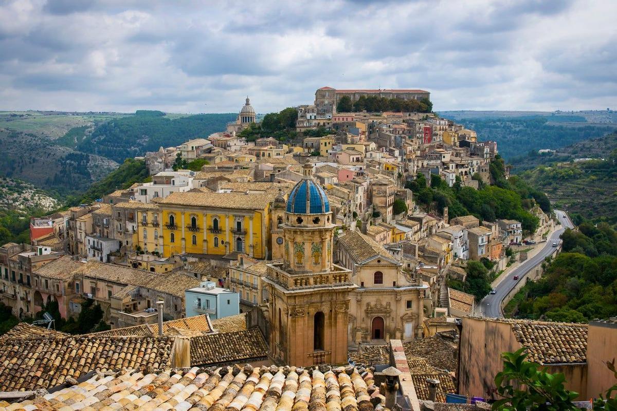 Vista aérea de Ragusa, en Italia