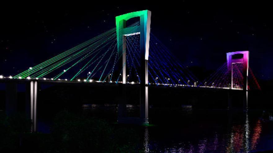 El puente de Rande iluminado: la propuesta de Philips