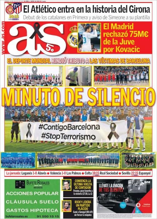 Portadas deportivas del sábado 19 de agosto