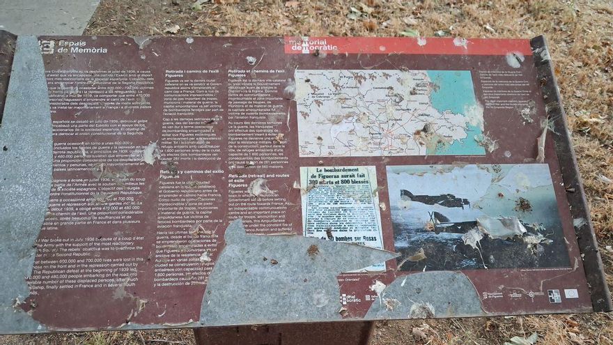 &quot;Aquesta placa del Memorial Democràtic a Figueres, en l&#039;estat actual, provoca angúnia i tristesa&quot;