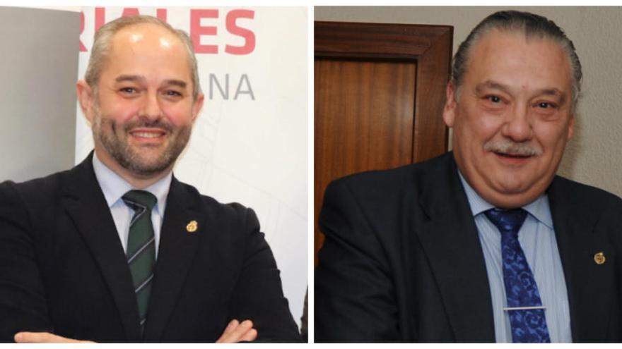 Salvador Puigdengolas (decano del COIICV) y José Luis Ginés, decano de ingenieros técnicos.