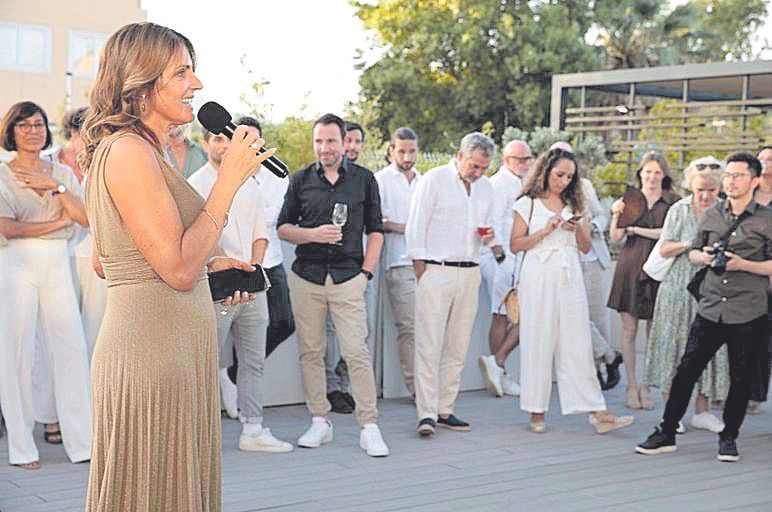 Mariana Muñoz, durante un momento de su emotivo discurso.