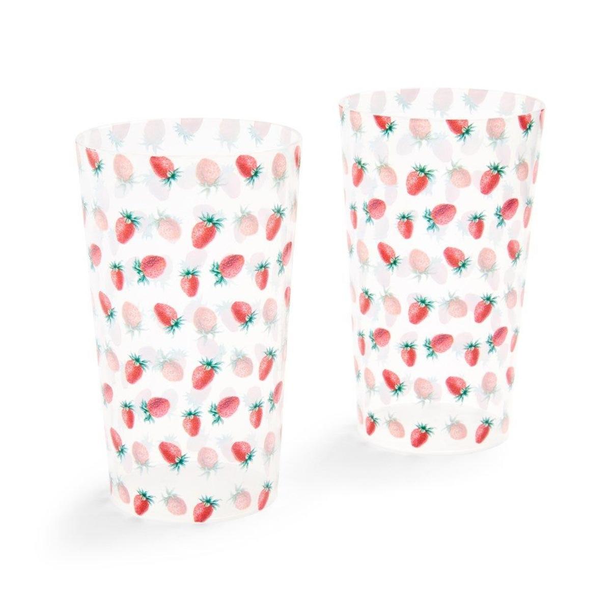 Vasos con estampado de fresas de Primark