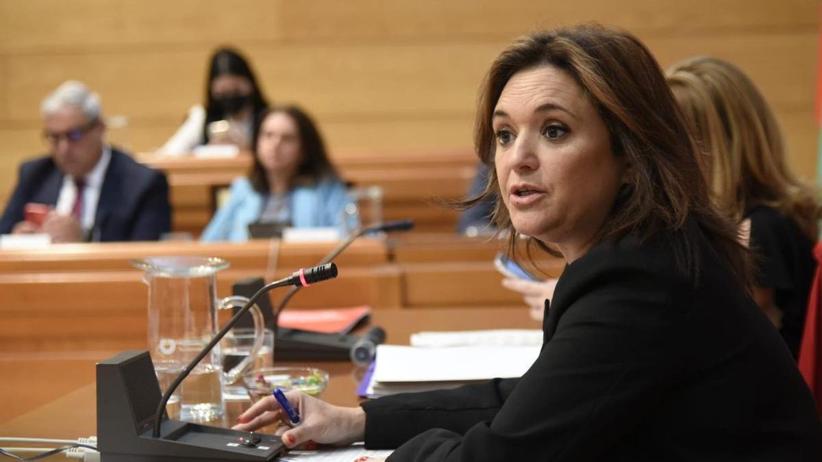 La alcaldesa de Torremolinos, Margarita del Cid, durante el pleno de abril.