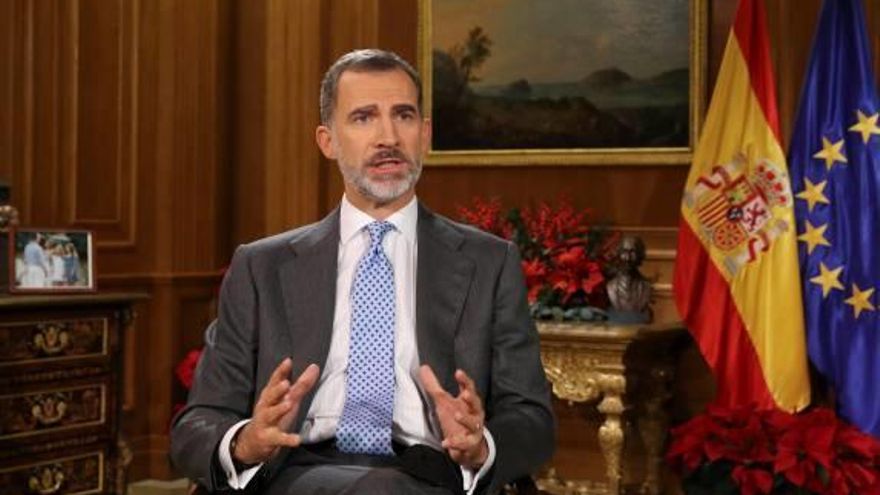 Felip VI, durant el seu discurs a la Zarzuela