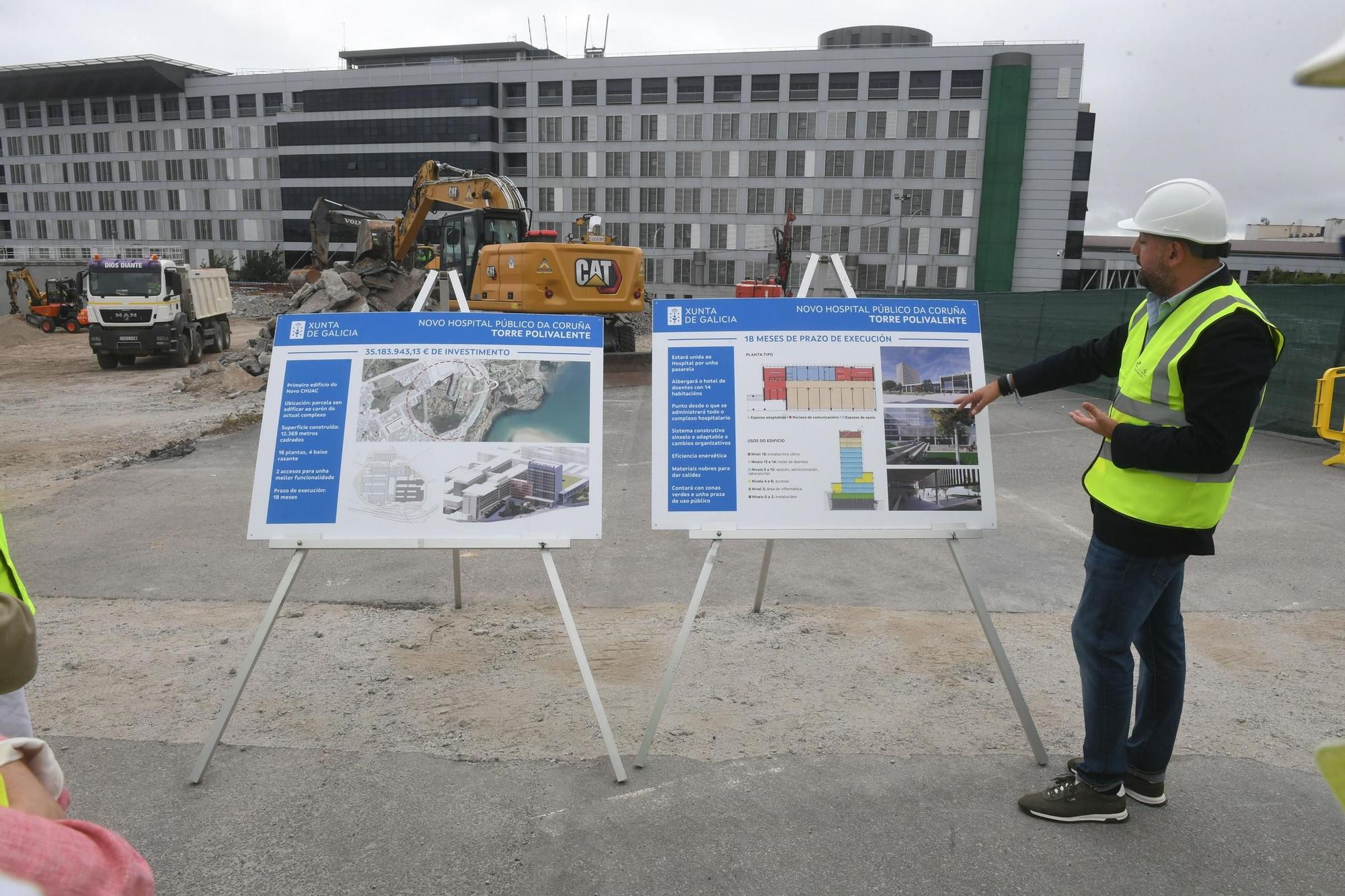 Comienzan las obras de la Torre Polivalente del Complejo Hospitalario Universitario de A Coruña