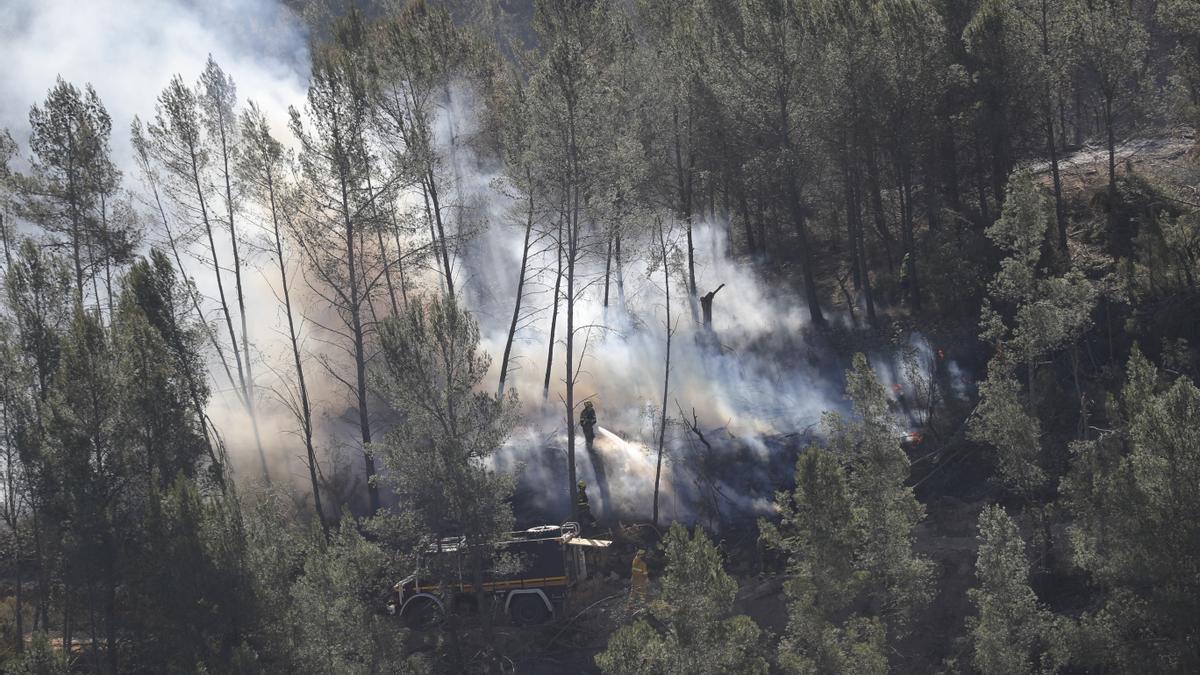 Quinientos efectivos luchan contra el primer gran incendio del año en España