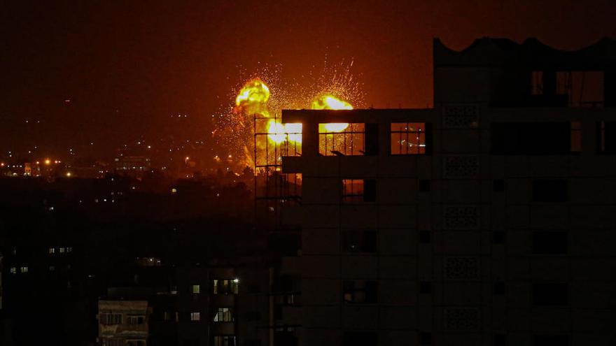 Imagen del bombardeo de Israel sobre Gaza.