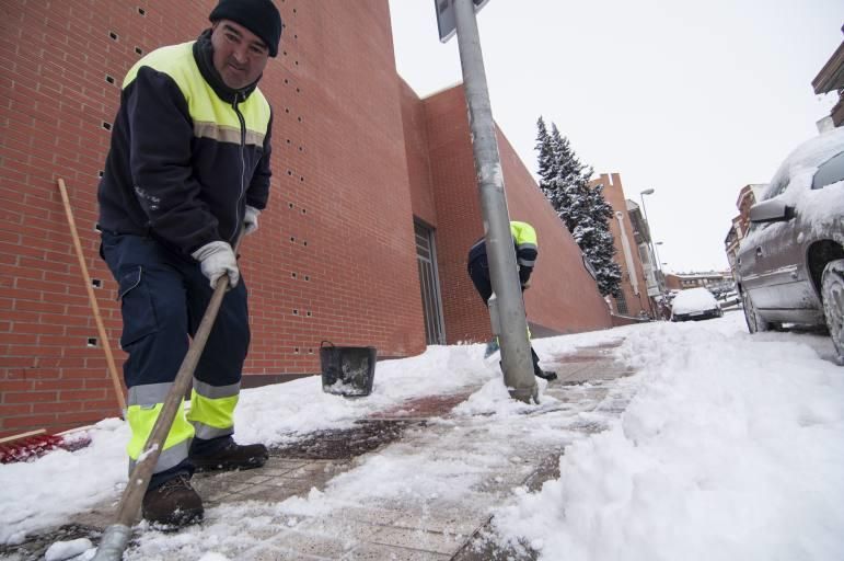 Así ha sido la nevada en Benavente.