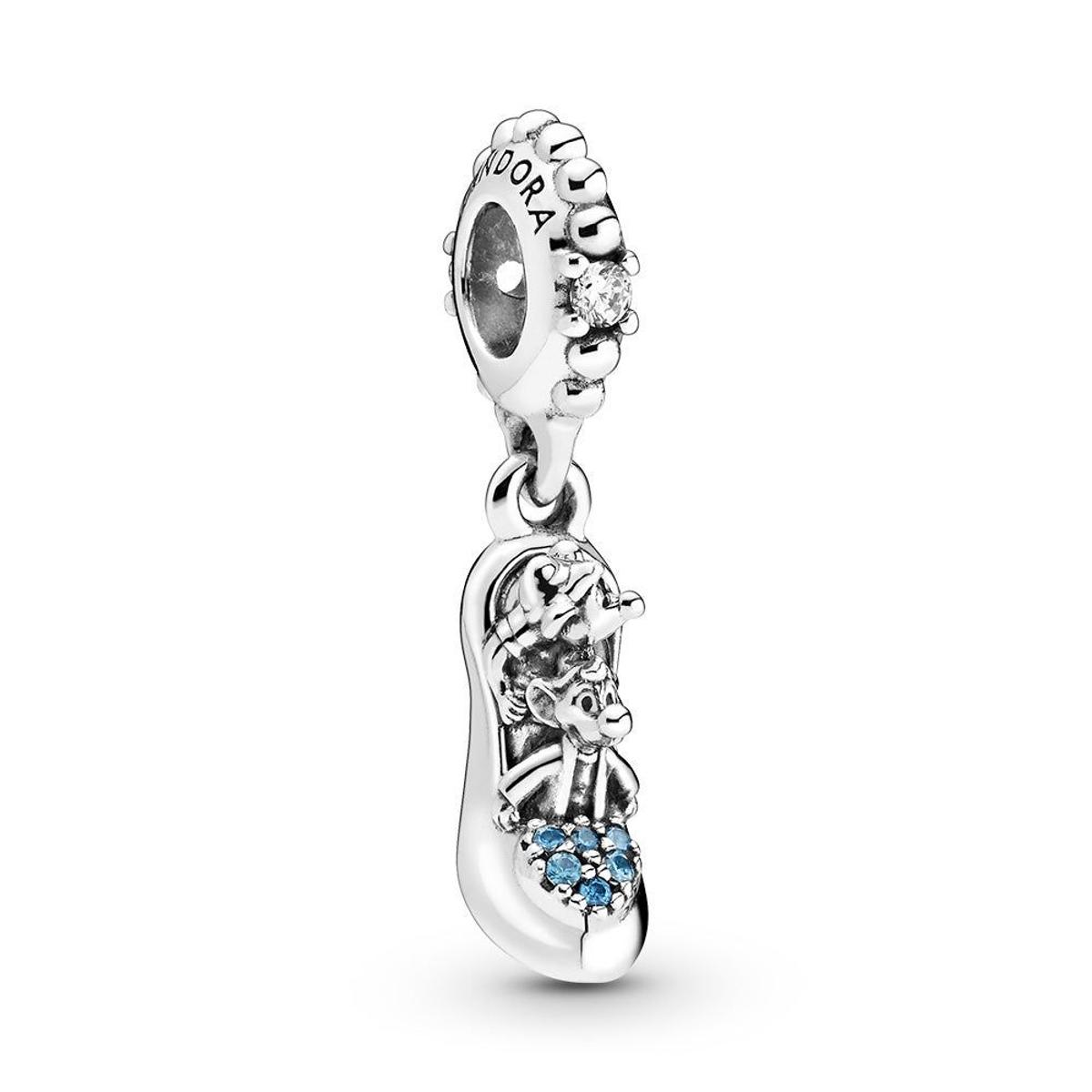 Charm Colgante en plata de ley Zapato de Cristal Cenicienta de Disney. (Precio: 59 euros)