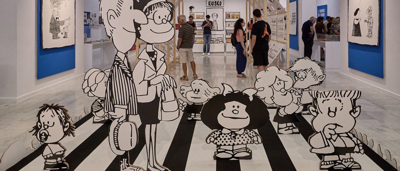 Mafalda y otros
personajes de Quino,
en la Marquesa de 
Gandia.  Natxo Francés | NATXO FRANCÈS