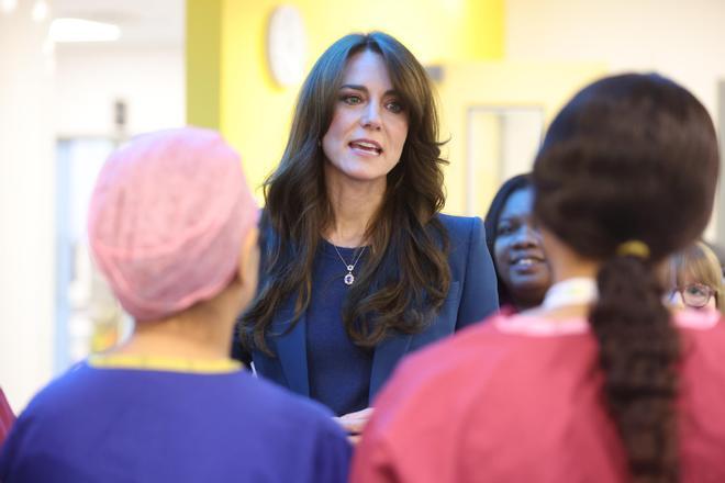 Kate Middleton durante una visita al hospital Evelina London en diciembre de 2023