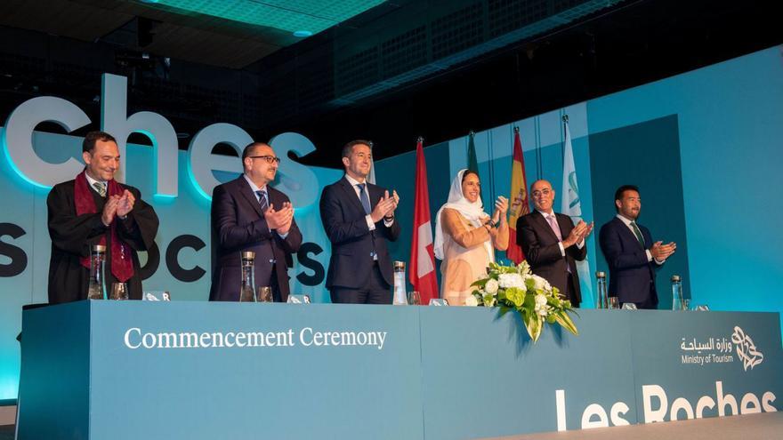 La princesa Haifa bint Mohammed Al Saud, en el acto de tributo a los alumnos.