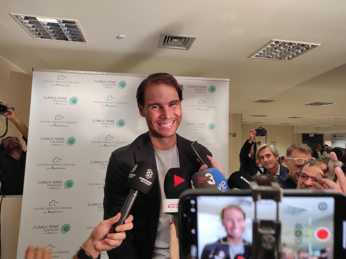 Nadal ha atendido a los medios de prensa tras una nueva revisión médica en Barcelona