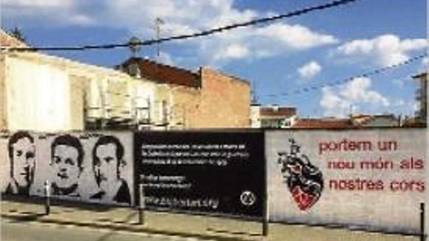 Berga homenatja el col·lectiu anarquista amb un mural