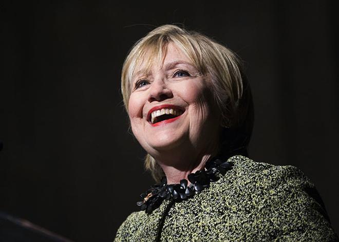 Hillary Clinton durante un discurso