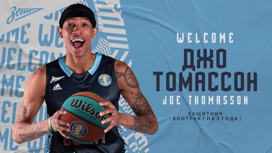 Així ha anunciat el Zenit la incorporació de Joe Thomasson