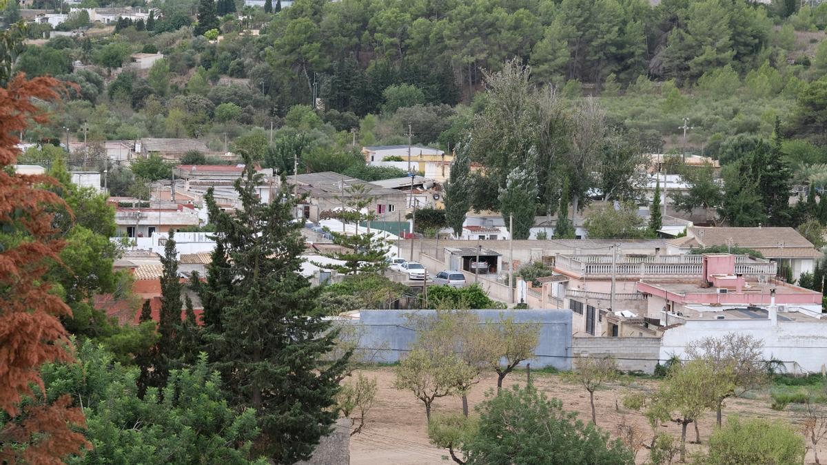 Una vista del asentamiento ilegal de El Hoyo, en Palma