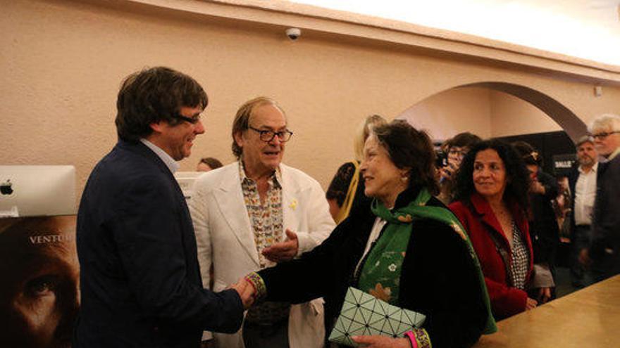 L&#039;expresident amb l&#039;actriu Claire Bloom i Ventura Pons