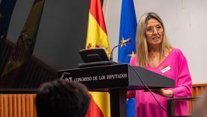 La presidenta de ANCEME Blanca Frías en su intervención en el Congreso