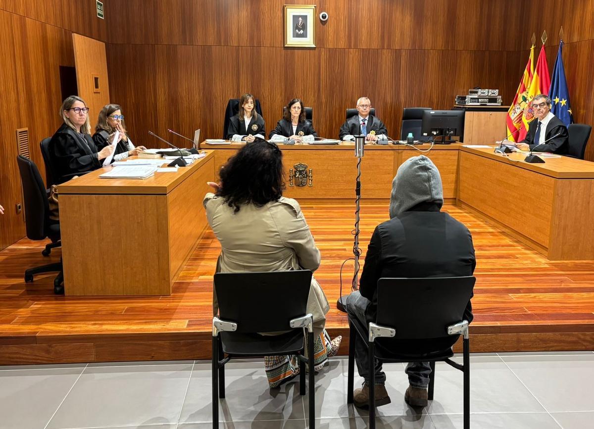 El acusado, M. Z., en el juicio celebrado este lunes en la Audiencia Provincial de Zaragoza.