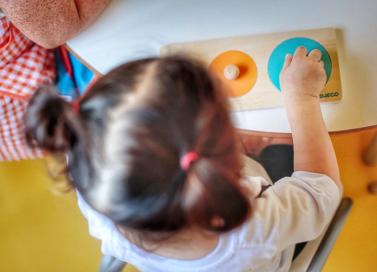 Una alumna tinerfeña de Educación Infantil.